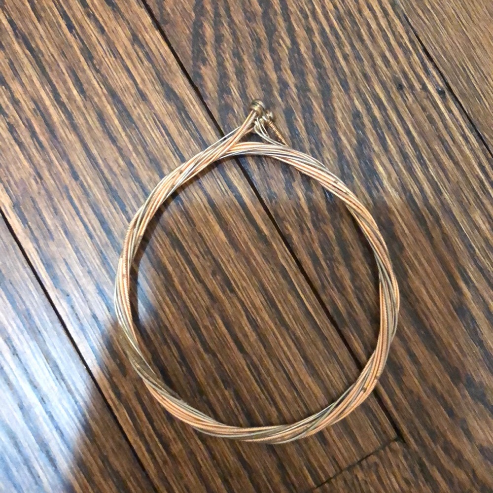 bronze and silver twisted bracelet